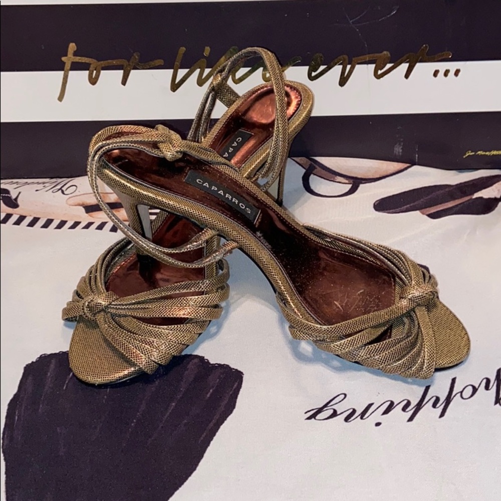 Caparros Brown Bronze heels